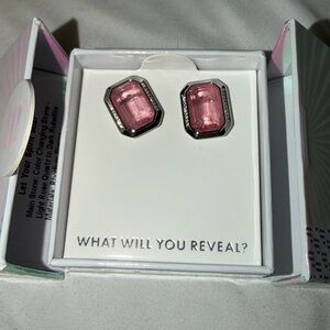 Elegant Pink Crystal Stud Earrings